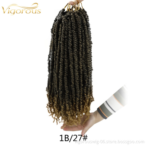 Wholesale Darling African Extension Crochet Passion Twist Colorful Synthetic Wigs Pre Stretched Braiding Hair Extensions